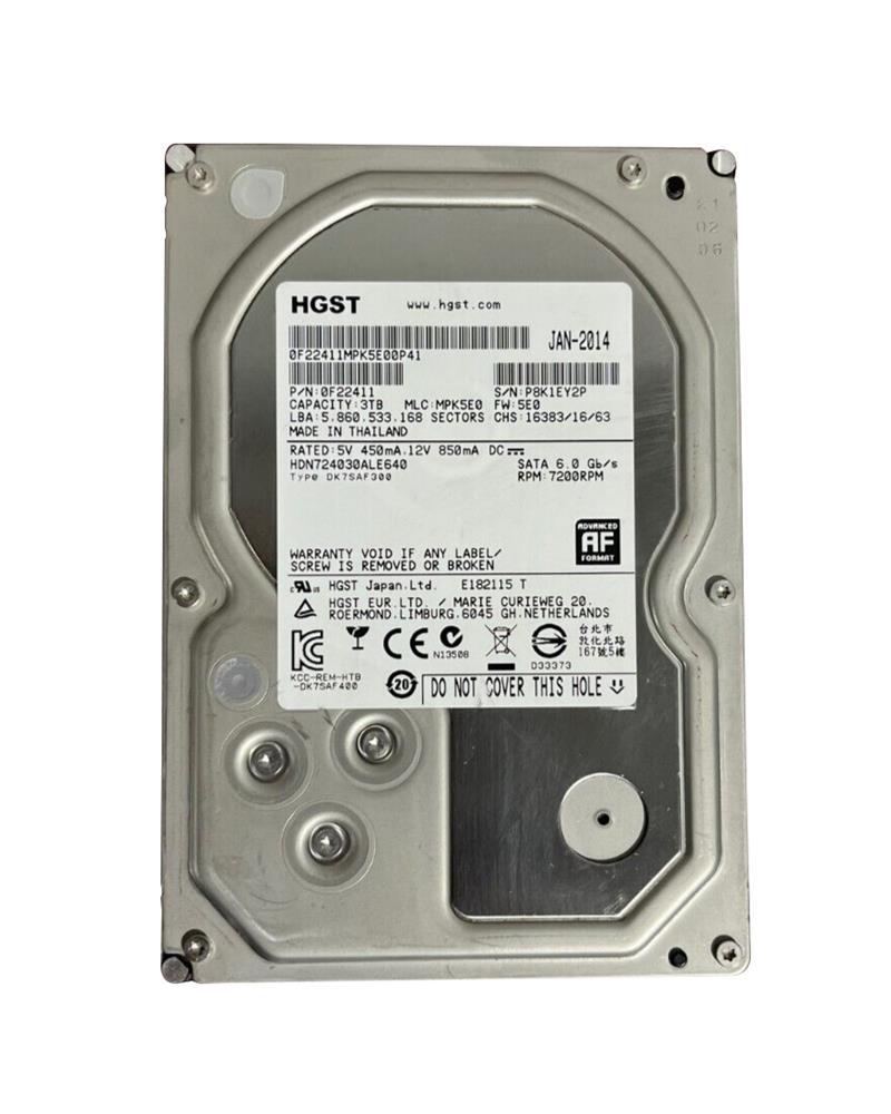 MPK5E0 HGST Ultrastar 4TB 7200RPM SATA 6GB/s 64MB Cache...
